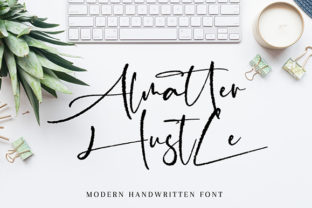 Almatter Hustle: A Handwritten Script Font That Brings Casual Cool to Real-World Design