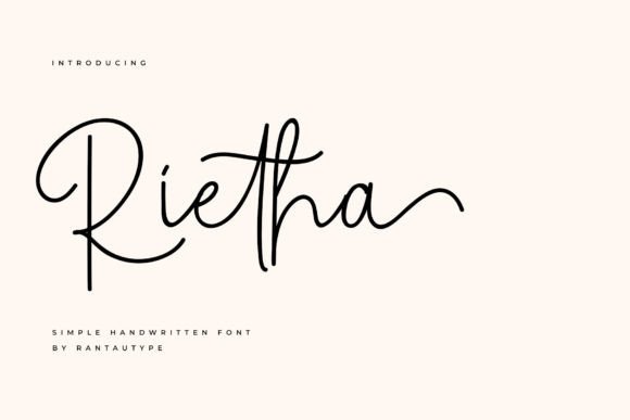Rietha: A Sweet, Bold Script Font with Authentic Character