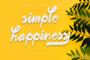 Simple Happiness Font: A Handcrafted Touch for Modern Design Projects